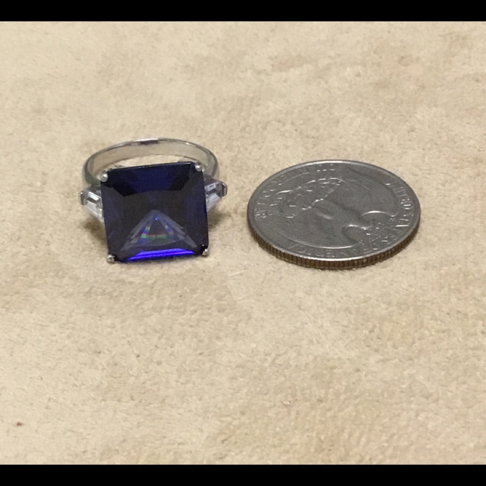 Silver 925 Tanzanite CZ Ring